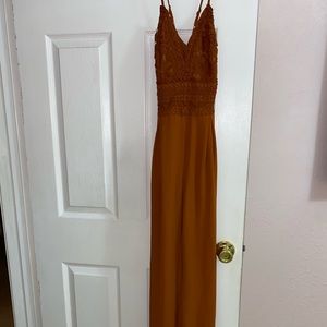 cute brown jumpsuit in size xs